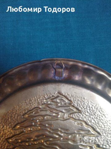 Бранзова чиния за стена, снимка 3 - Други ценни предмети - 41227961