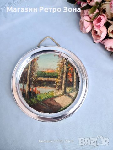 ТПК Тракийско творчество 1967 година - репродуция с маслени бои на метална основа