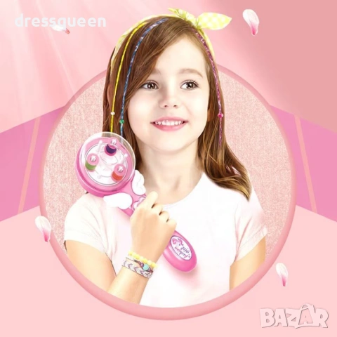 11477 Автоматична машина за плитки – Детски комплект за прически с аксесоари, снимка 2 - Други - 53812235