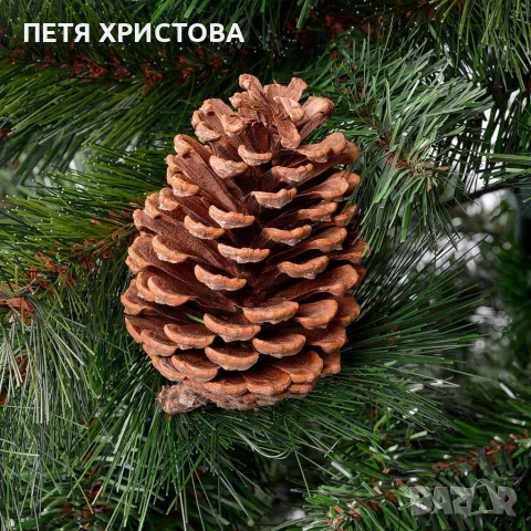Елха естествено зелена с шишарки, снимка 3 - Декорация за дома - 56221974