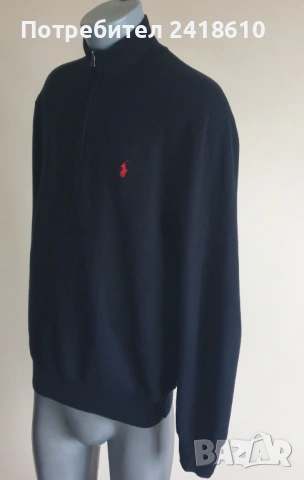 POLO Ralph Lauren Half Zip 3/4  Pima Cotton Knit Mens Size L ОРИГИНАЛ! Мъжко Горнище !, снимка 6 - Пуловери - 53022104