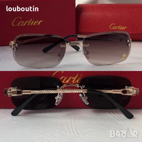 Cartier Mъжки Дамски слънчеви очила овални елипса 4 цвята, снимка 4 - Слънчеви и диоптрични очила - 49785711