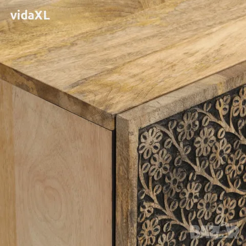 vidaXL Страничен шкаф 60x33x75 см манго масивно дърво, снимка 8 - Бюфети - 56147312