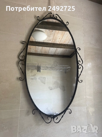 Огледало 2 бр овално ретро ковано желязо от соца, снимка 1