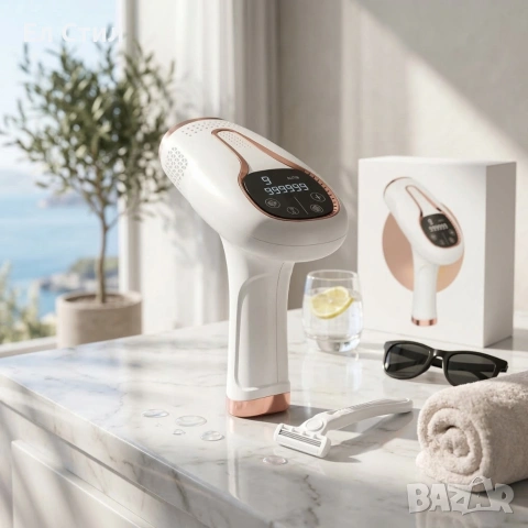 Професионален IPL Епилатор с Ice Cool функция, 1 000 000 импулса, 9 нива на мощност и UV филтър, снимка 3 - Друга електроника - 53866088