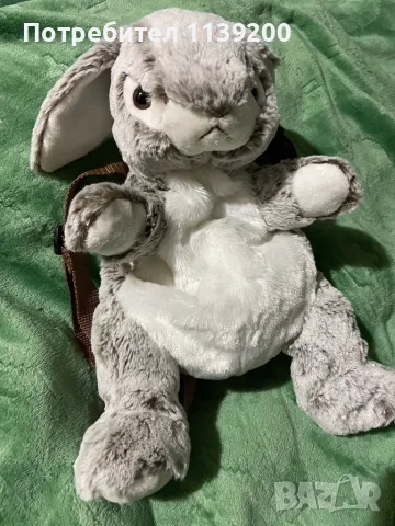 Френска детска плюшена раница зайче, снимка 7 - Раници - 49007401