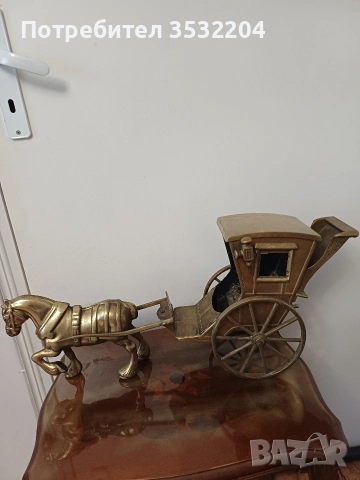 Масивна бронзова карета, снимка 2 - Антикварни и старинни предмети - 53431738