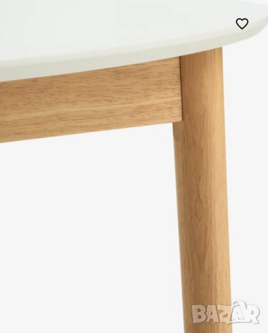 Кухненска маса MARSTRAND 100x200/280 бяло/натурал, снимка 3 - Маси - 52593894