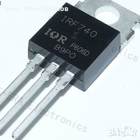 MOSFET транзистори IRF740 400V, 10A, 125W, 0R55, снимка 1 - Друга електроника - 31367698