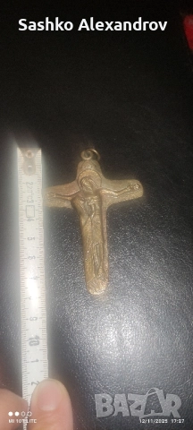 Месингов кръст, снимка 3 - Други ценни предмети - 52391809