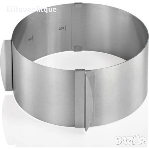 Регулируема форма за блат за торта от неръждаема стомана, снимка 3 - Форми - 52183933