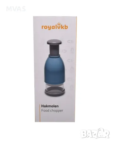 Нов ръчен чопър за зеленчуци плодове RoyaIVKB ротационен син
