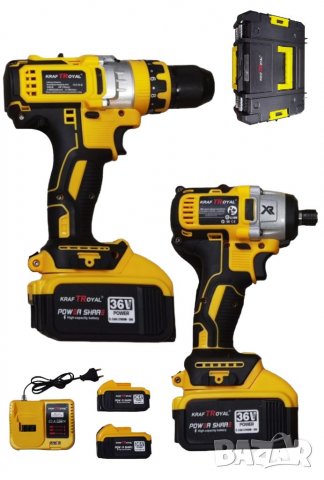 Промо Комплект 2 в 1 Акумулаторен Винтоверт и Акумулаторен Гайковерт Импакт Драйв Немски 36V 8,0AH , снимка 10 - Винтоверти - 39619654