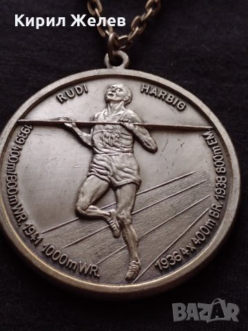 Колекционерски медал Германия спортисти  RUDI HARBIG за колекция - 18566, снимка 2 - Антикварни и старинни предмети - 34609310