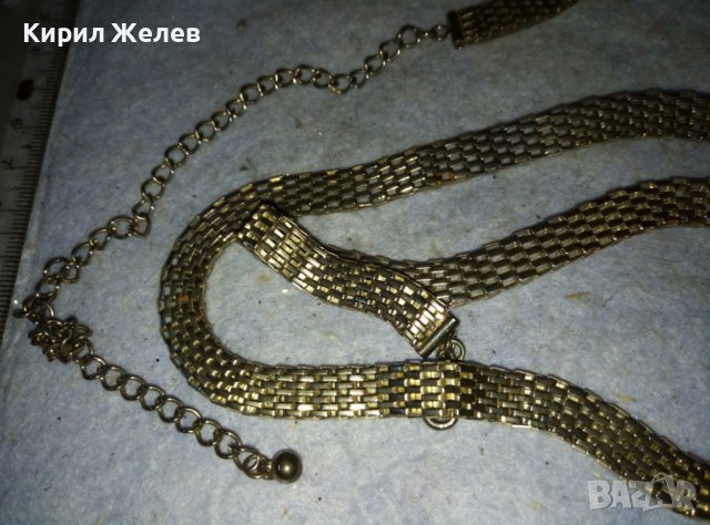 СРЕБРИСТНО МЕТАЛНО ВИНТИДЖ АРТ ДАМСКО КОЛАНЧЕ от НЕРЪЖДАЕМА СТОМАНА 38898, снимка 4 - Колани - 42005161