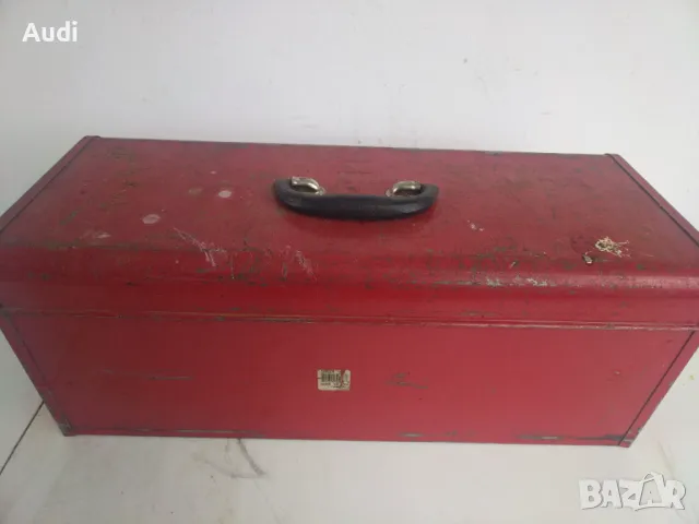 Метален сандък за инструменти с три чекмеджета на релси и капак. Внос от Германия! Габаритни размери, снимка 6 - Куфари с инструменти - 50296252