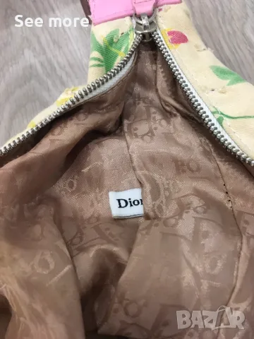 Vintage Dior Inspired Floral Denim чанта, снимка 15 - Чанти - 55955450