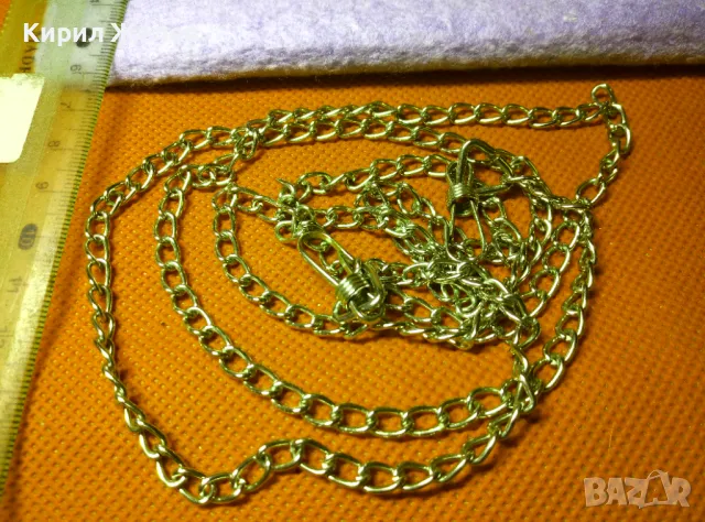 ДЪЛГА ЗДРАВА НЕРЪЖДАЕМА СТОМАНЕНА ВЕРИЖКА СИНДЖИР ПОДХОДЯЩ За ДРЪЖКА на МАЛКА ДАМСКА ЧАНТА 37409, снимка 2 - Колиета, медальони, синджири - 47316351