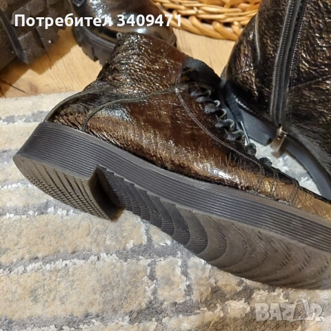 Дамск боти от естествен лак, снимка 6 - Дамски боти - 52255152