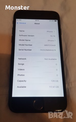  iPhone 7 Black 128GB, снимка 3 - Apple iPhone - 42594232