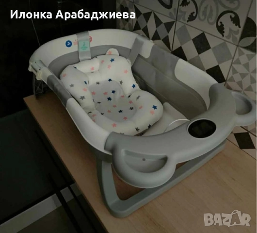 сгъваема бебешка вана с термометър , снимка 2 - За банята - 52998106