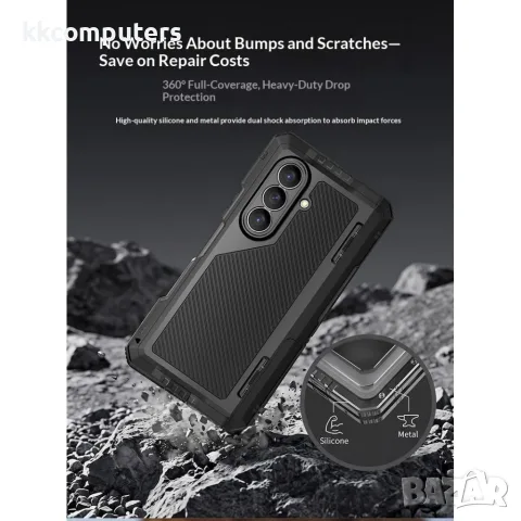 За Samsung Galaxy Z Fold8 Ultra Алуминиев Силиконов Калъф със Скрита Стойка и PET Скрийн Протектор –, снимка 3 - Калъфи, кейсове - 55911600