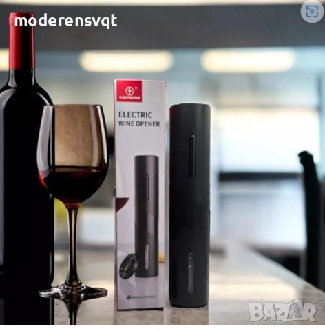 Автоматична отварачка за вино, работеща с батерии, черна, снимка 3 - Аксесоари за кухня - 51443287