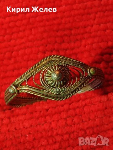 19 ВЕК ВЪЗРОЖДЕНСКИ СРЕБЪРЕН ФИЛИГРАНЕН РЕГУЛИРУЕМ ПРЪСТЕН РЪЧНА МАЙСТОРСКА ЕТНО ИЗРАБОТКА 28778, снимка 2 - Антикварни и старинни предмети - 37277585