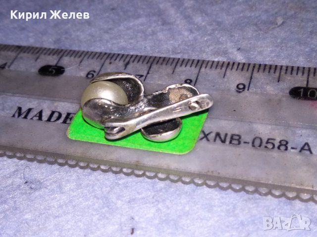 ПЕРЛЕНА АНГЛИЙСКА СРЕБЪРНА ВИНТИДЖ ОБЕЦА СРЕБРО 925 с ЕСТЕСТВЕНА БЯЛА ПЕРЛА ЮВЕЛИРНА ИЗРАБОТКА 38140, снимка 13 - Обеци - 40940700