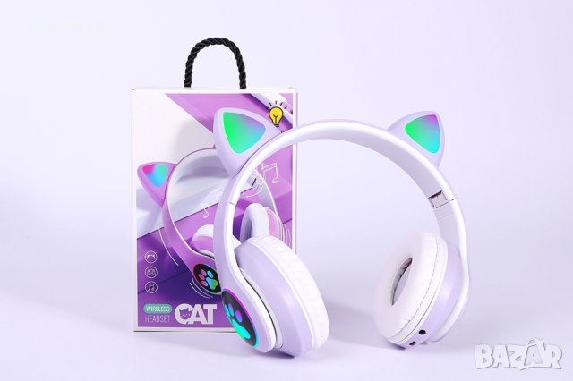 Котешки детски слушалки, снимка 14 - Bluetooth слушалки - 41936877