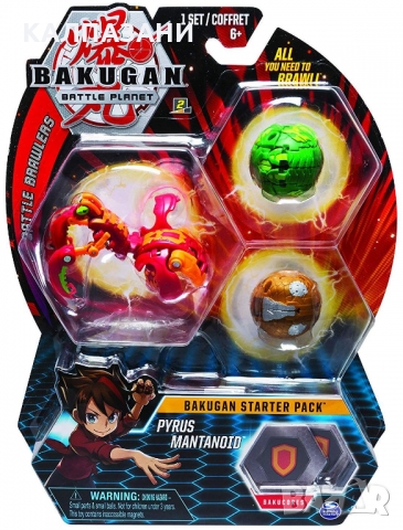 Игрален комплект Spin Master Bakugan Battle Planet - Стартов пакет с 3 топчета, асортимент, снимка 1 - Фигурки - 36058863