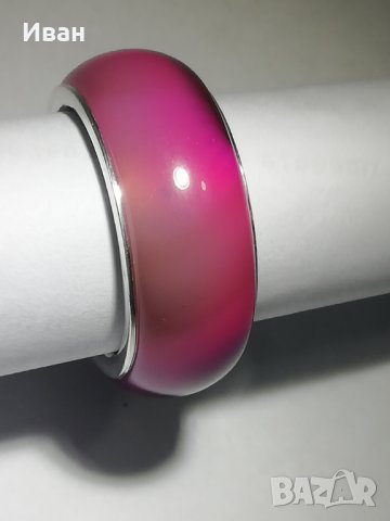 Сребърна халка с Оникс , снимка 4 - Пръстени - 44184073