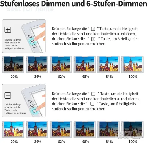 Преносима дъска за рисуване с 6 нива на яркост elice, снимка 5 - Други - 49662437