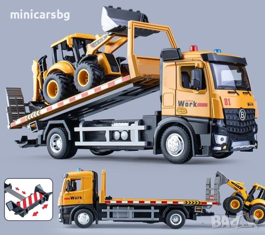 Метални камиони: Камион с платформа , снимка 2 - Колекции - 32306596