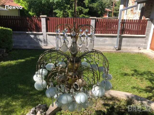 старинен кристален полилей, снимка 15 - Антикварни и старинни предмети - 50341982