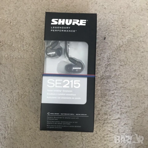 Shure SE215-K-EFS Black слушалки тапи професионални
