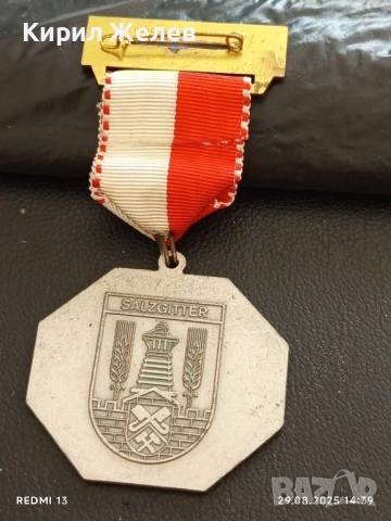 Медал ЛЕДЕНАТА СПОРТНА ЗАЛА на ЕЗЕРОТО ЗАЛЦГИТЕР ГЕРМАНИЯ за КОЛЕКЦИОНЕРИ 13718, снимка 6 - Антикварни и старинни предмети - 51534200