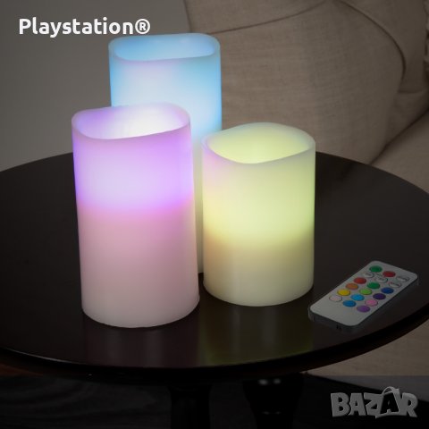 Цветни LED свещи с дистанционно управление, снимка 6 - Декорация за дома - 40016151