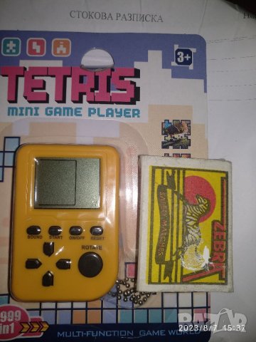 Мини тетрис,ключодържател,с големината на кибритена кутия, снимка 4 - Електрически играчки - 41783311