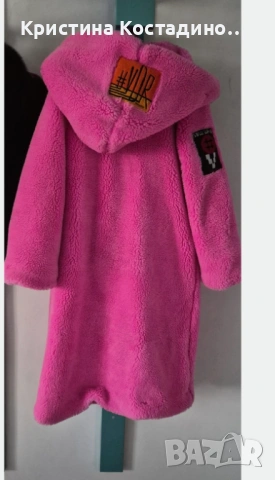 Дебело розово палто, снимка 3 - Палта, манта - 53153101