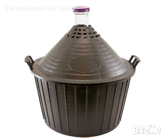 Стъклена дамаджана в кош с дръжки - Различни литражи, снимка 3 - Бидони, бурета и бъчви - 47807854