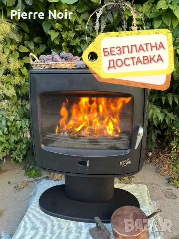 Чугунена печка на дърва