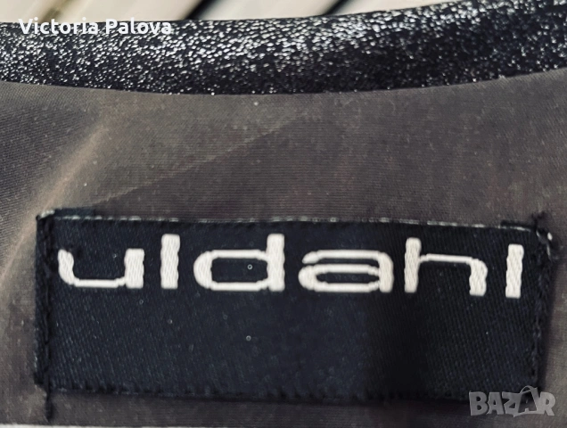 Ефектна дизайнерска рокля ULDAHI цвят mocha, снимка 8 - Рокли - 53013023