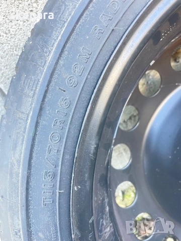Резервна гума патерица 16″ 5×110 Opel, снимка 2 - Гуми и джанти - 52774882