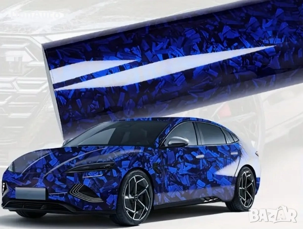 Винил "Кован карбон" син, снимка 3 - Аксесоари и консумативи - 51489486