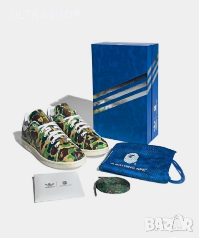 adidas Originals Stan Smith x Bape size 42, 45 1/3, снимка 4 - Кецове - 52586465
