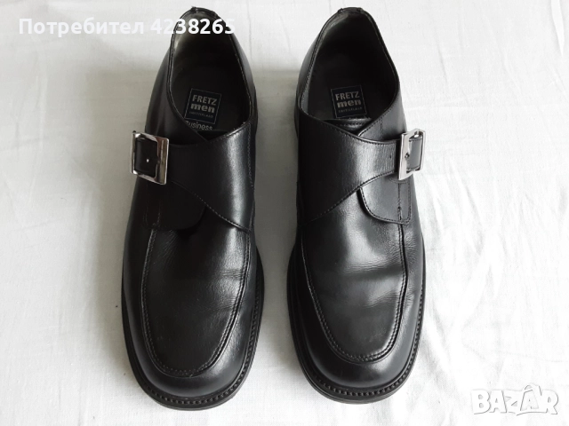 обувки "Fretz Men" Switzerland Business естествена кожа, елегантни, черни №8 1/2=№43