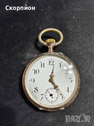 Швейцарски СРЕБЪРЕН джобен часовник 1901г. - 6 РУБИНА -  ПРОМОЦИЯ, снимка 12 - Джобни - 48366017