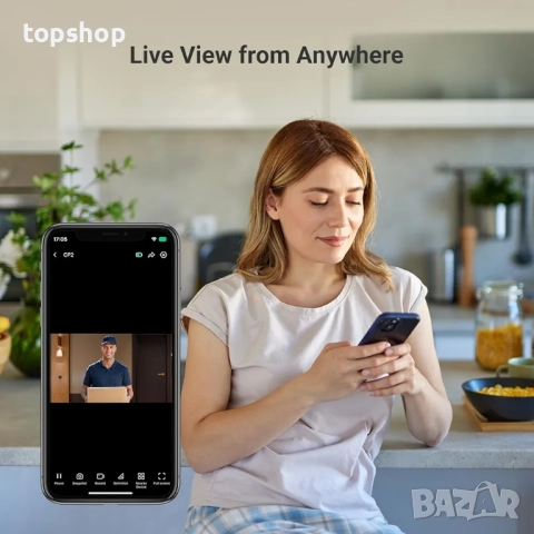 Безжична шпионка за врата EZVIZ CP2 с 4.3" монитор, отвор 14–26 мм, дебелина на вратата 35–105 мм..., снимка 2 - Други - 51707794