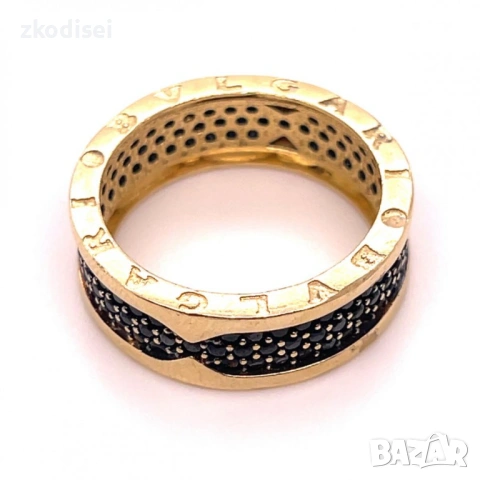 Златен пръстен брачна халка 7,80гр. размер:62 14кр. проба:585 модел:20148-1, снимка 2 - Пръстени - 53116571